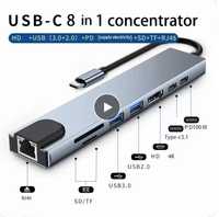 Hub USB 8 In 1 Type C do Macbook'a