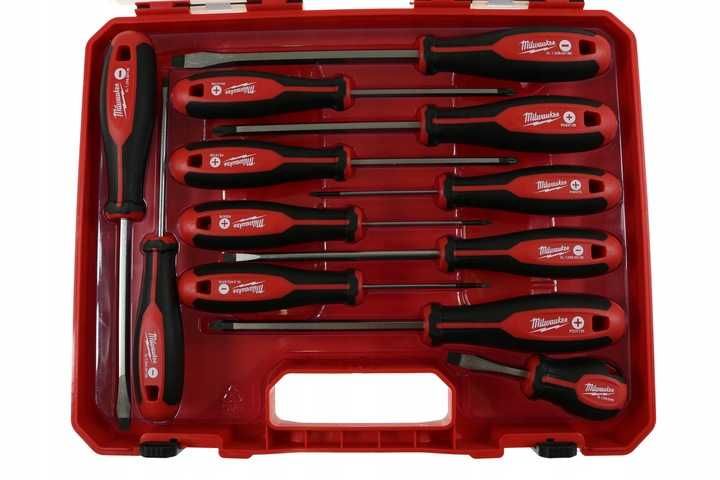 MILWAUKEE Zestaw Wkrętaków PH i Płaskich – 12 szt. w walizce