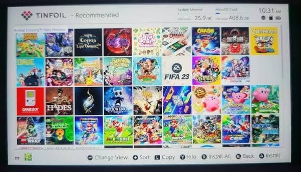 Switch lite com jogos 128gb