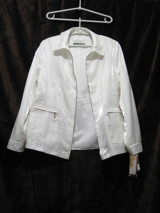 Ветровка Новая Белая Hamilton Бумажная этикетка Молния Подкладка р.52