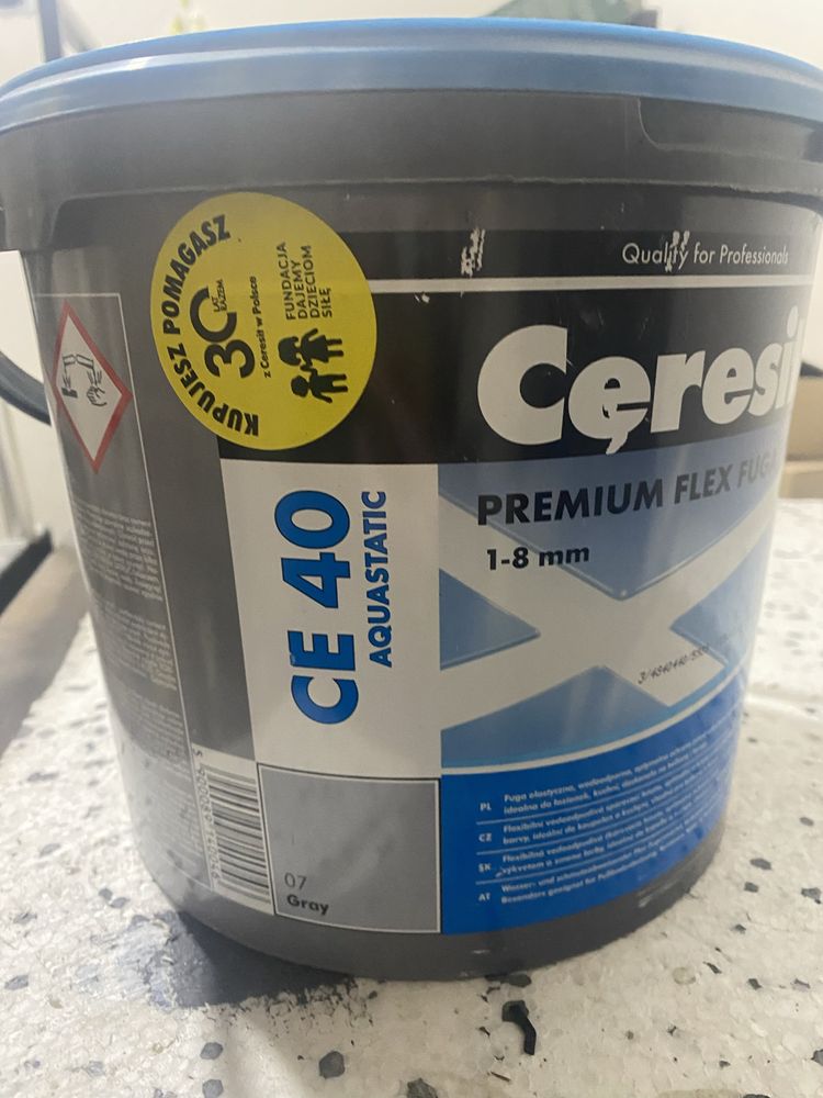 Fuga ceresit PREMIUM Flex kolor Grey 5kg CE