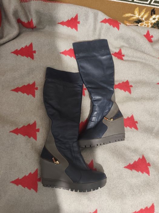 Чоботи з натуральної шкіри, розмір 37