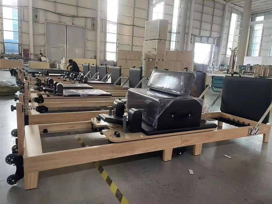 Komplet 8szt. Pilates Reformer Brązowy, drewno.