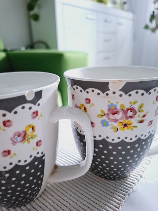 2 szt. kubek 450 ml prowansalskie porcelana kwiatuszki urocze