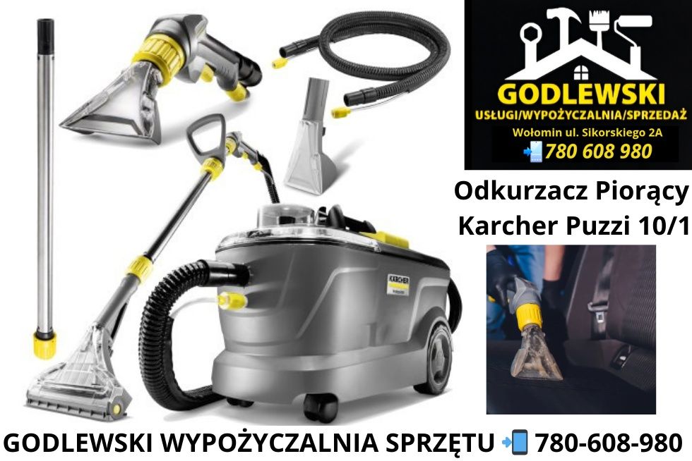 Okazja! Wynajem! Odkurzacz piorący Karcher Puzzi 10.1 Wypożyczalnia!