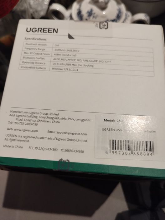 Bluetooth-адаптер Ugreen BT 5.0