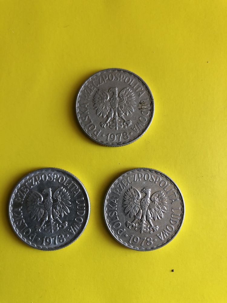 1 zl zloty злоті один злотий 1978 рік випуску ПНР монети польські