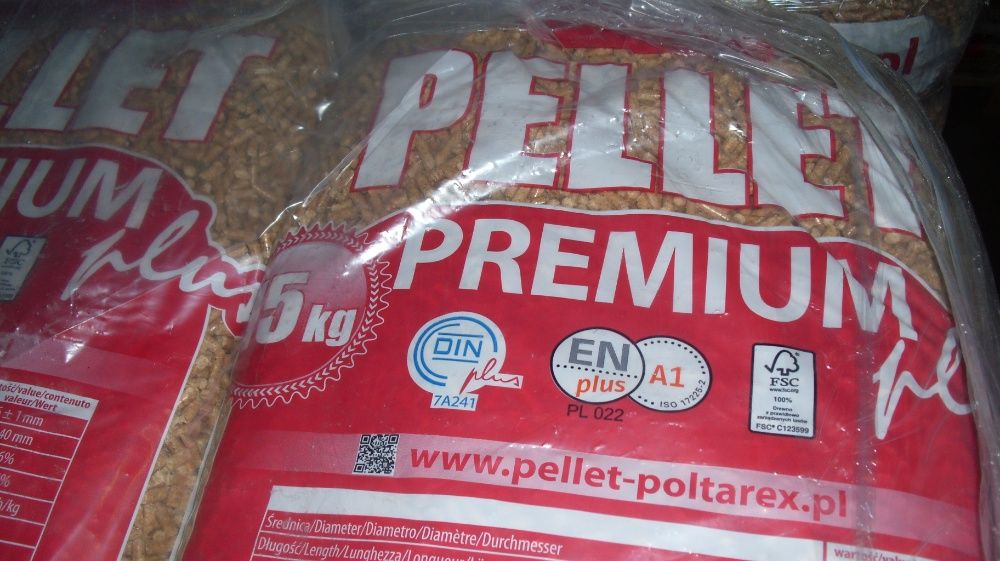 Pellet Premium Poltarex certyfikat EN plus A1, DIN plus