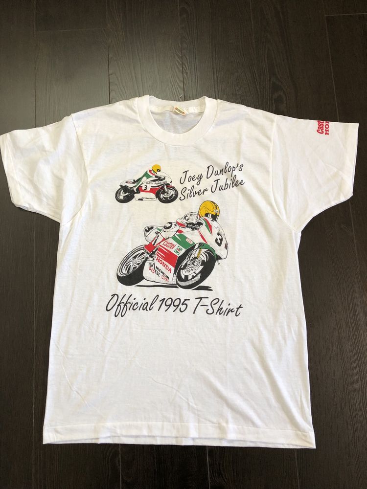 Мерч футболка joey dunlop honda 1995 року друку