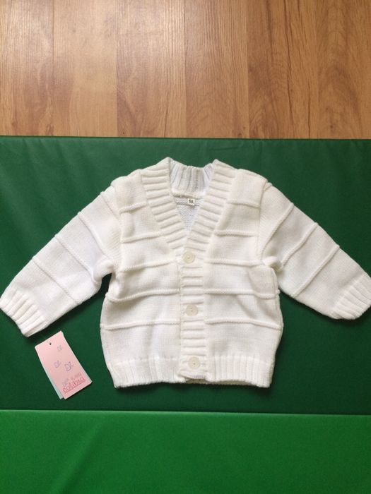 Sweterek na chrzest rozm. 68