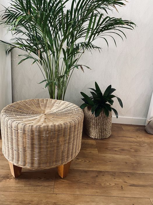 Pufa rattan/ wiklina ikea