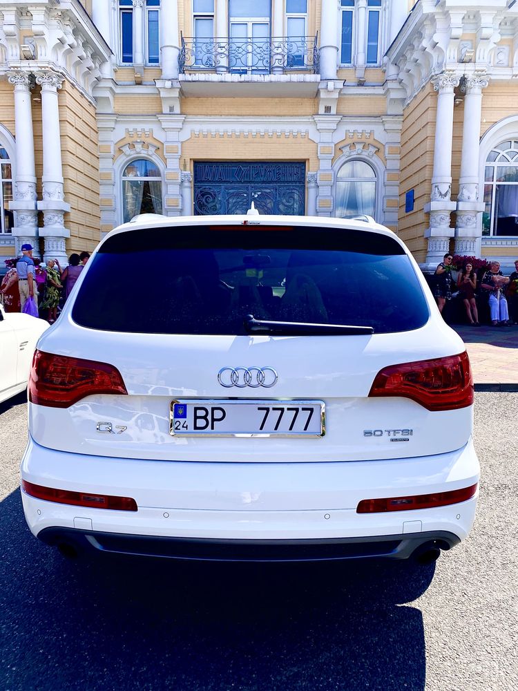 Прокат/Оренда авто на весілля Audi Q7 с водієм,трансфер аэропорт