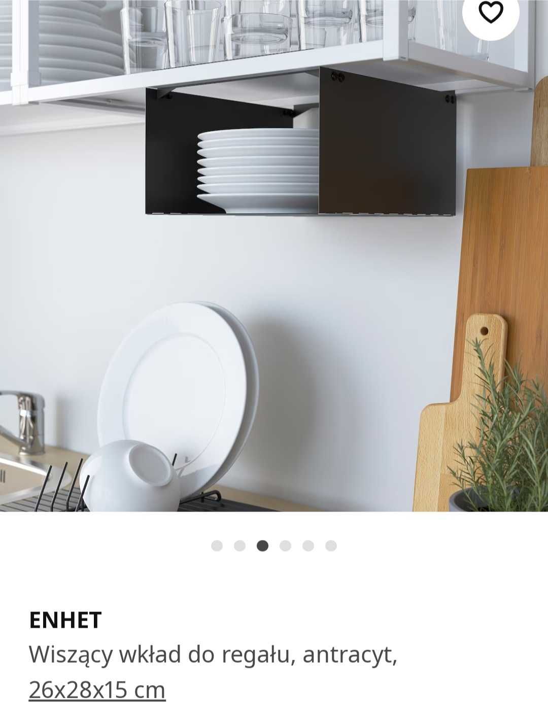 Półka wisząca Enhet Ikea z dodatkowym wkładem
