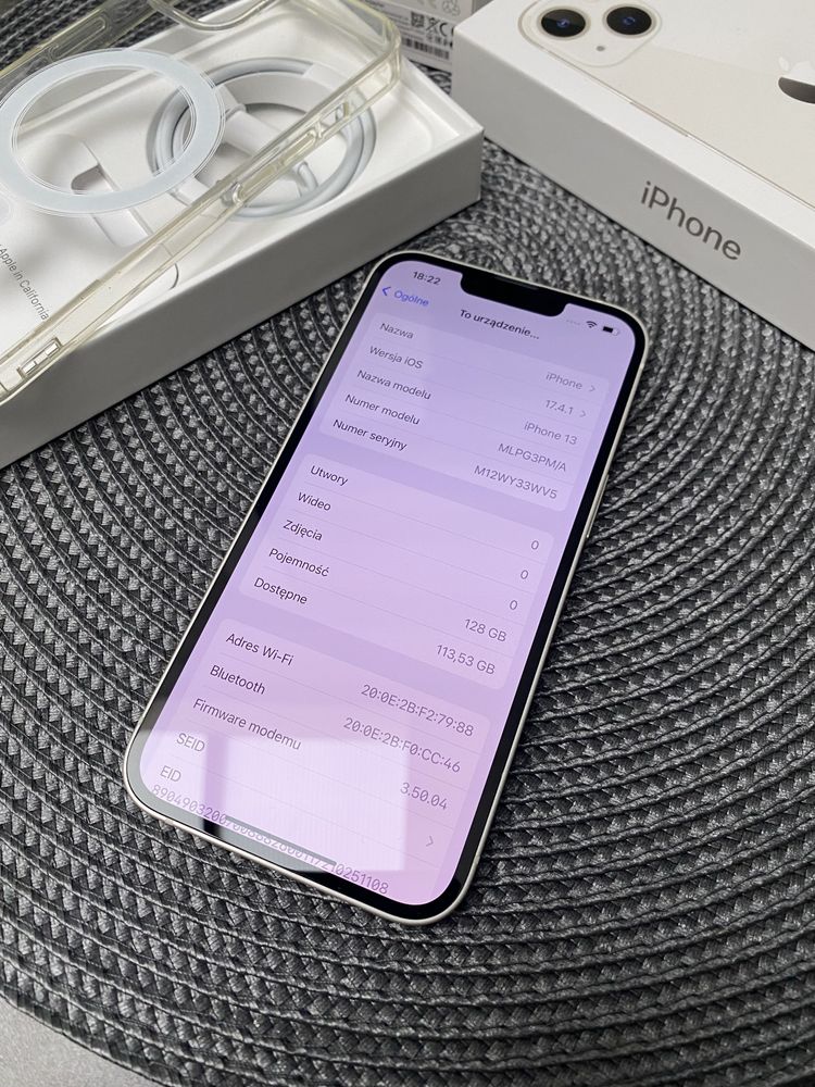 Iphone 13 128GB biały stan idealny komplet