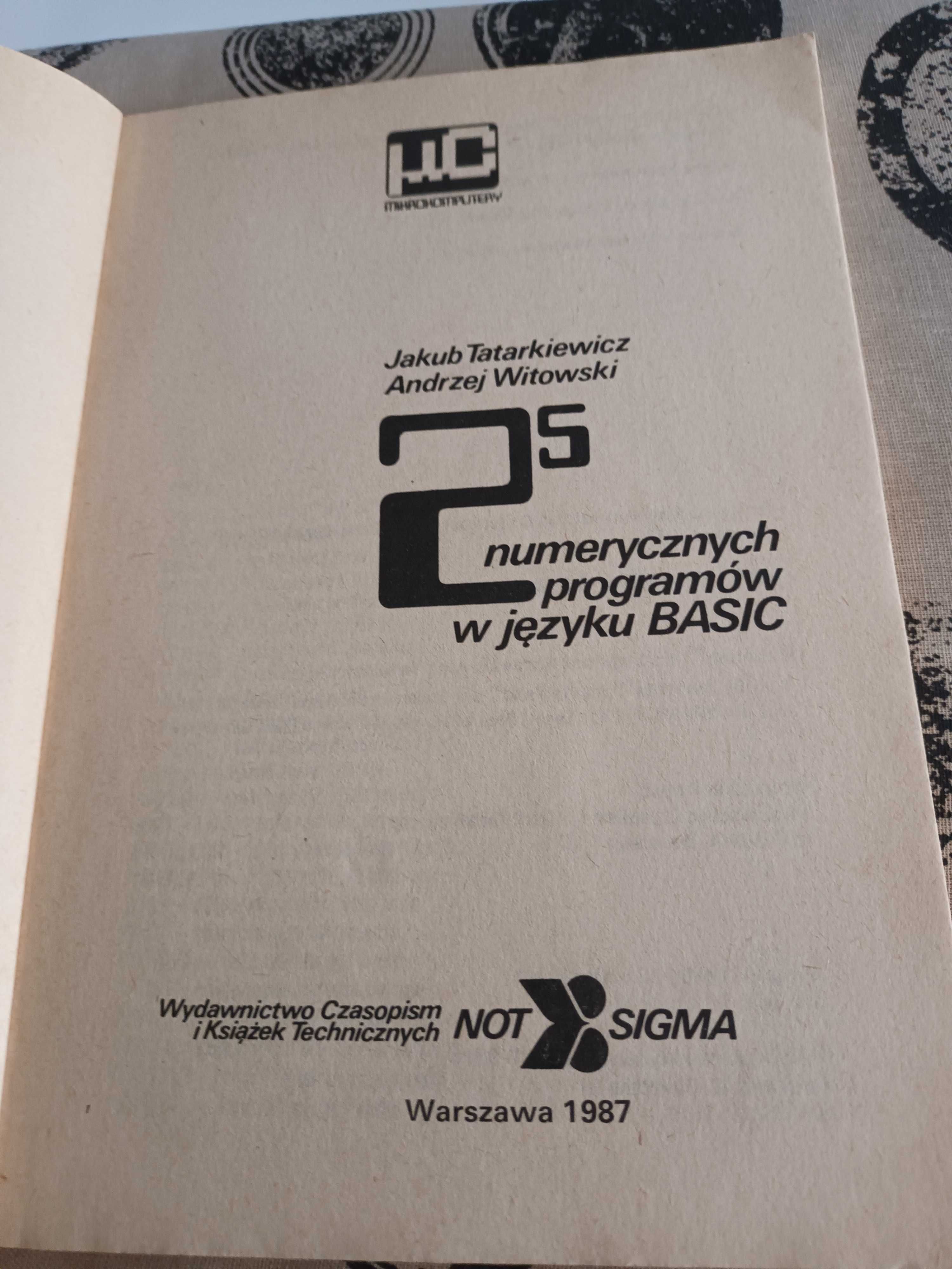 Tatarkiewicz,Witowski,25 numer programów w j. BASIC