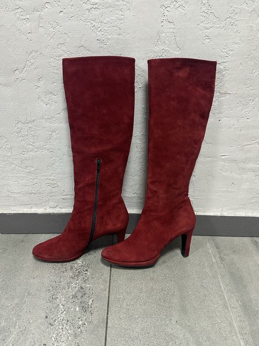 Сапожки італійські жіночі демісезонні з натуральної замші