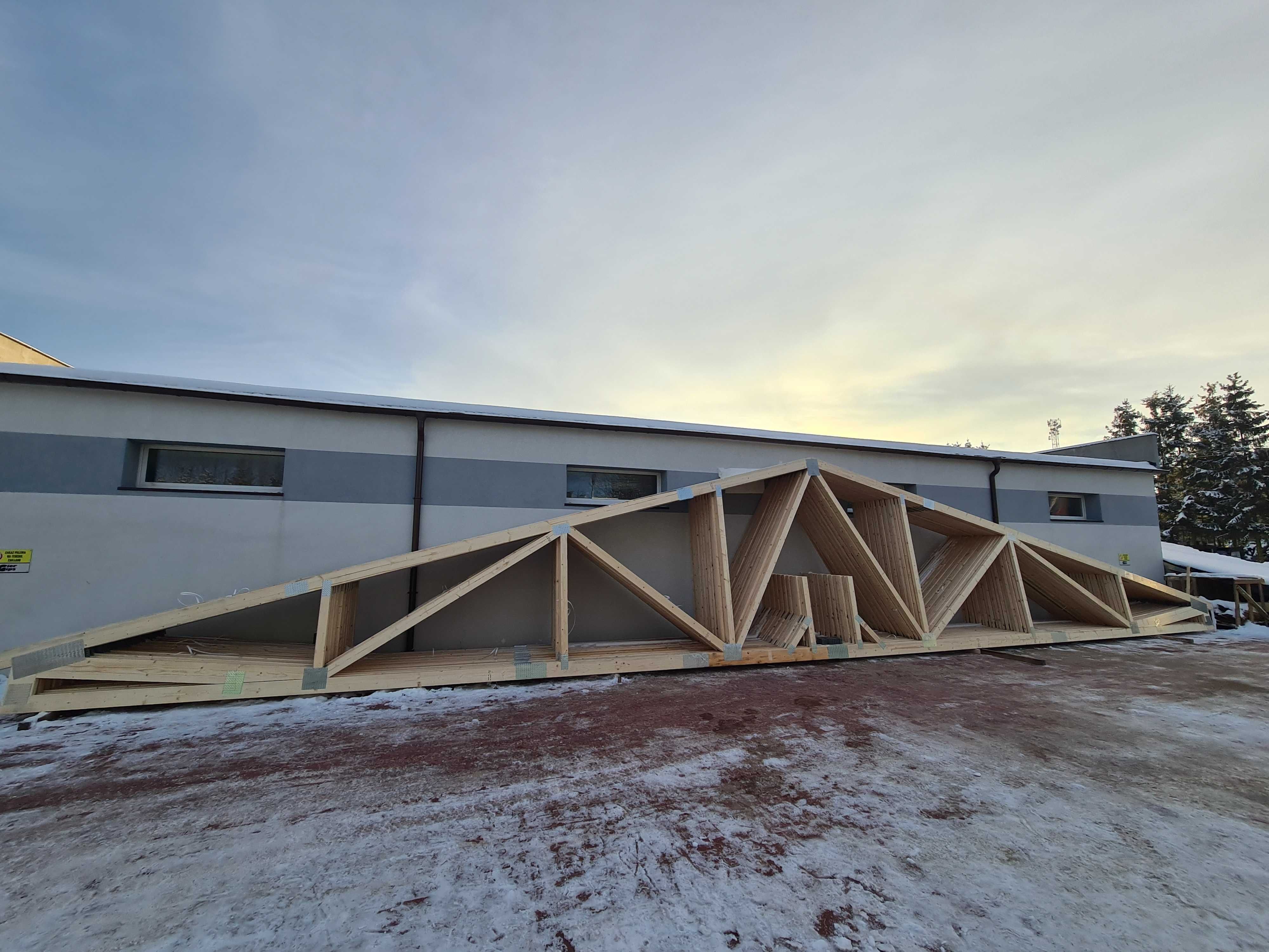 Dachy wiązary CE -więźba dachowa- produkcja-montaż