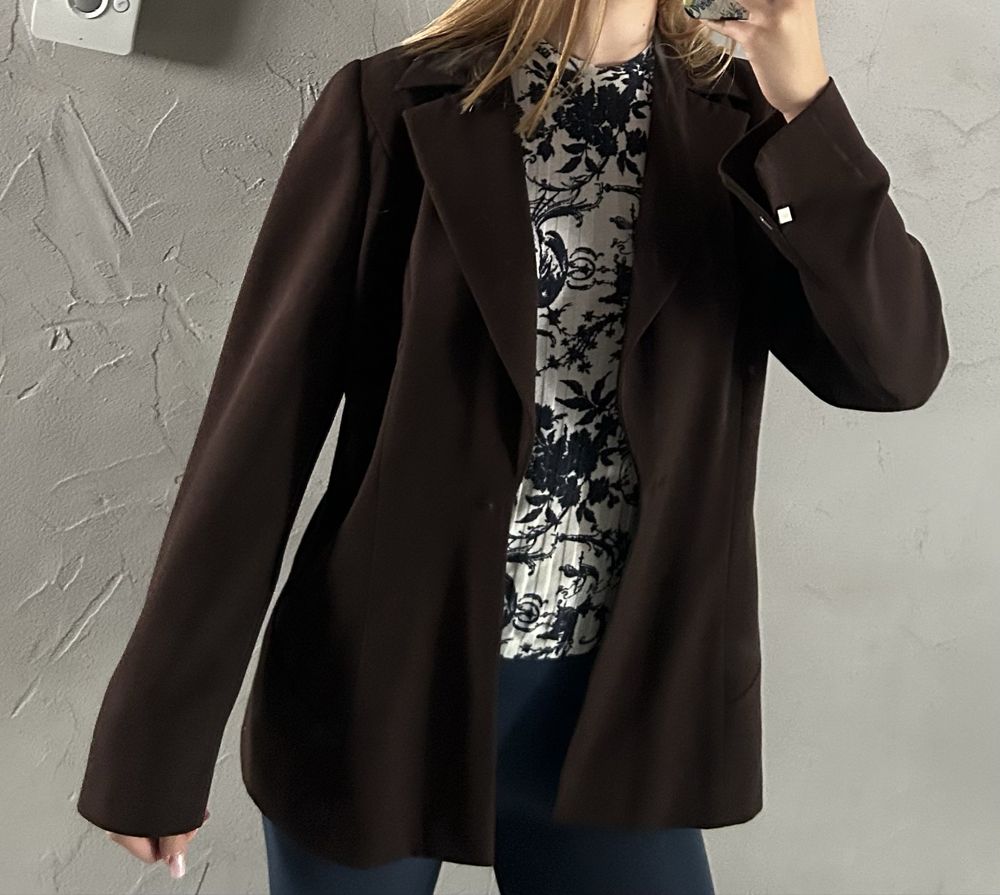 Brązowa marynarka oversize vintage