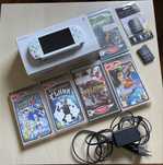 PSP Biała Japonia 5 gier PEŁEN ZESTAW Playstation Portable
