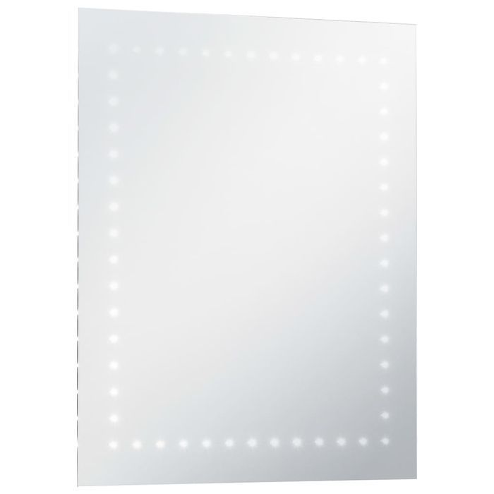 Lustro Łazienkowe z LED Vidaxl 50x60 cm Srebrne IP44