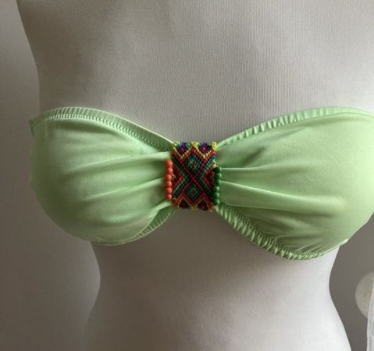 Dwuczęściowy pistacjowy strój kąpielowy / bikini Oysho rozm. S