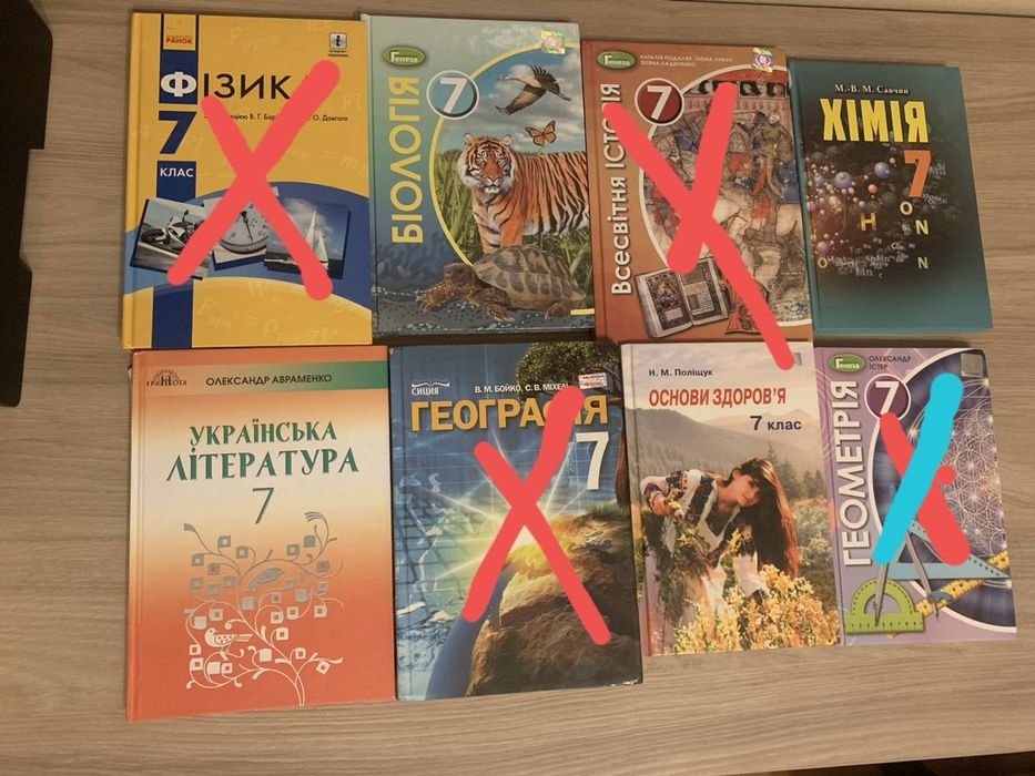 Підручники 6, 7 класи