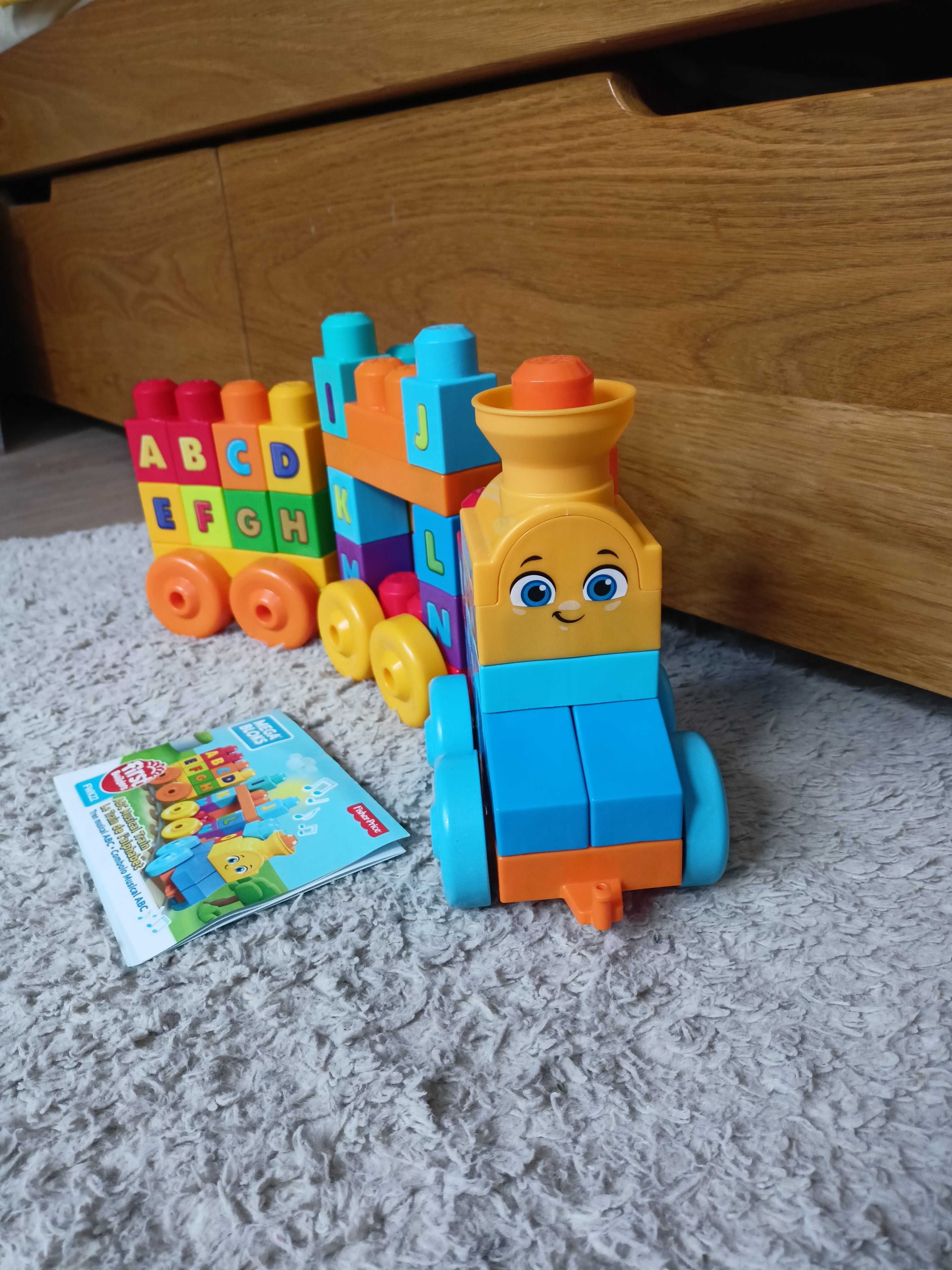 Zabawka edukacyjna Klocki Mega Blocks Alfabet Grający Pociąg