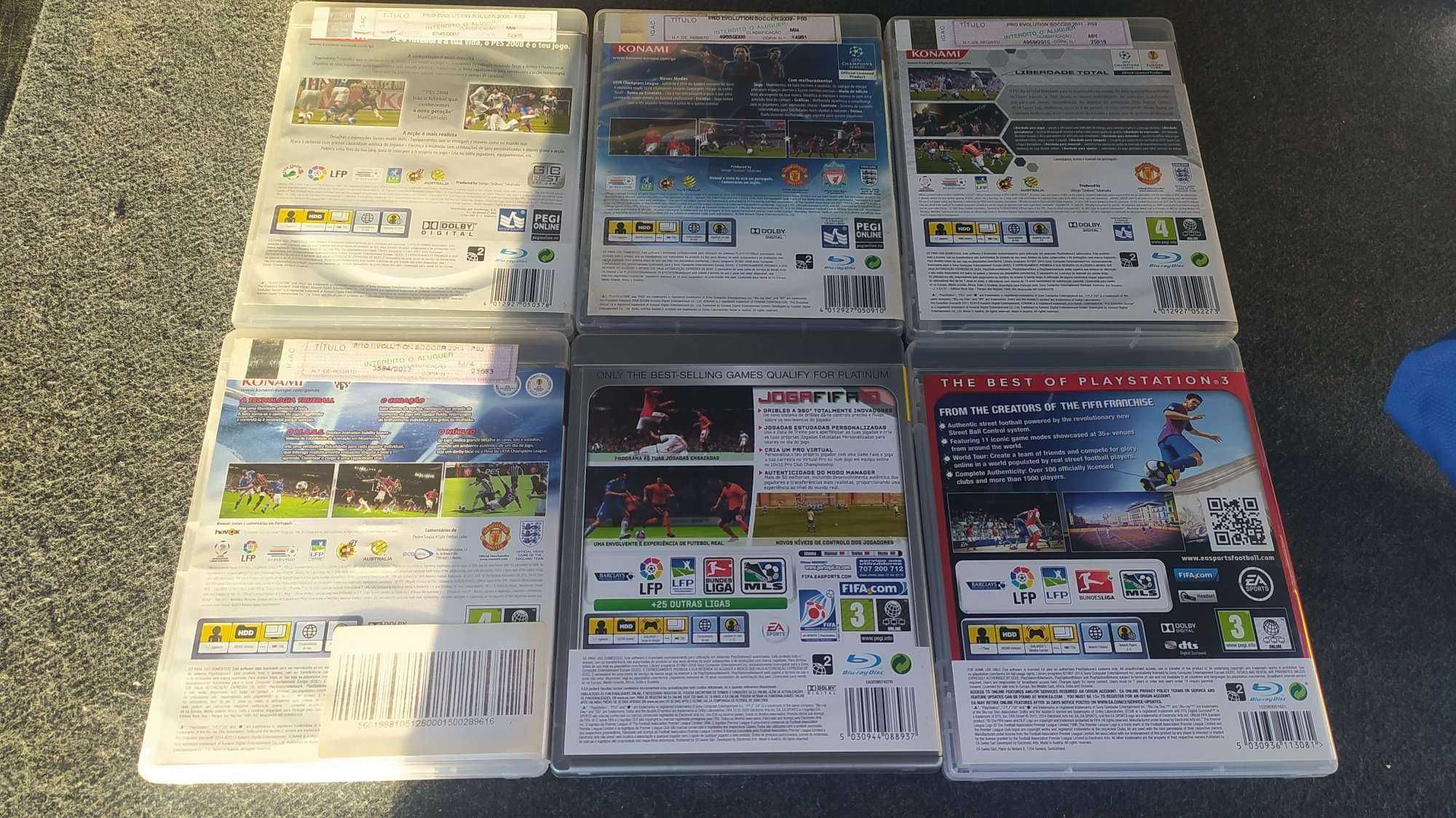 Playstation 3 - Jogos PES e FIFA completos c/ manuais