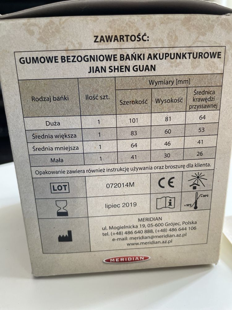 Gumowe chińskie bańki do akupunktyry