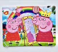 Puzzle z kolorowanką świnka peppa