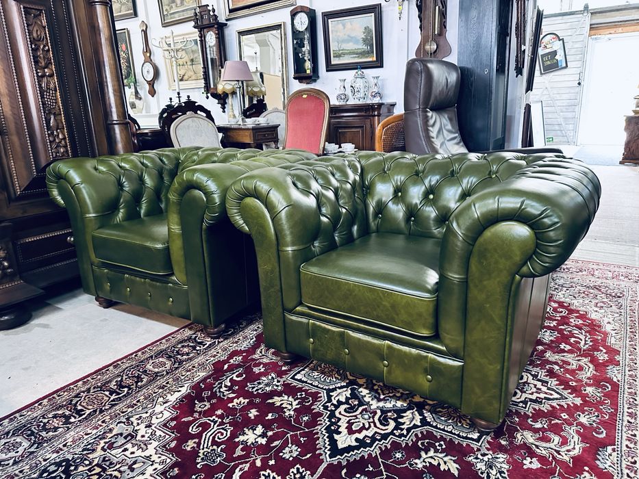 Ekskluzywny, angielski KOMPLET CHESTERFIELD 3+1+1 :)