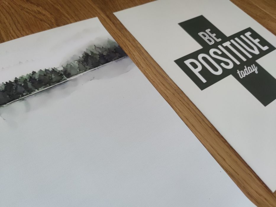 Akwarele nadrukowane na płótnie widok