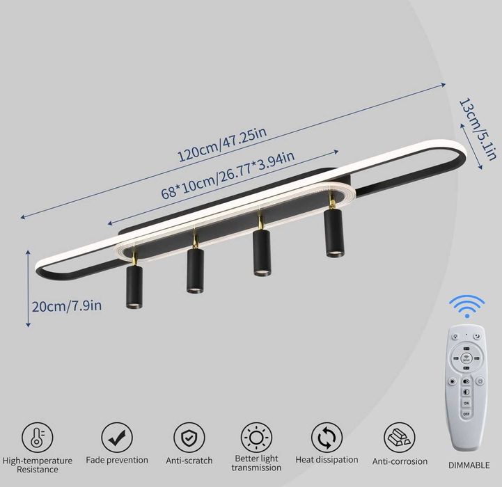 Люстра з треками для зонування кухні 70вт ДОСТАВКА БЕЗКОШВТОВНА