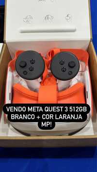 vendo meta quest 3 512gb branco + cor laranja mp!