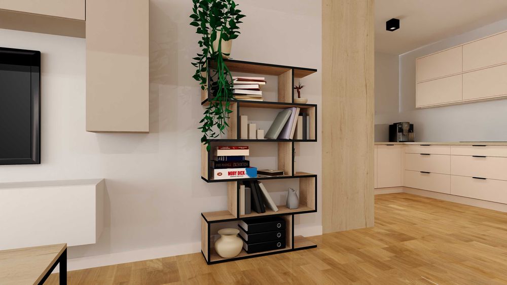 Regał Meblowy 162 x 90 x 25 Regał na ksiazki Biblioteka nowoczesny