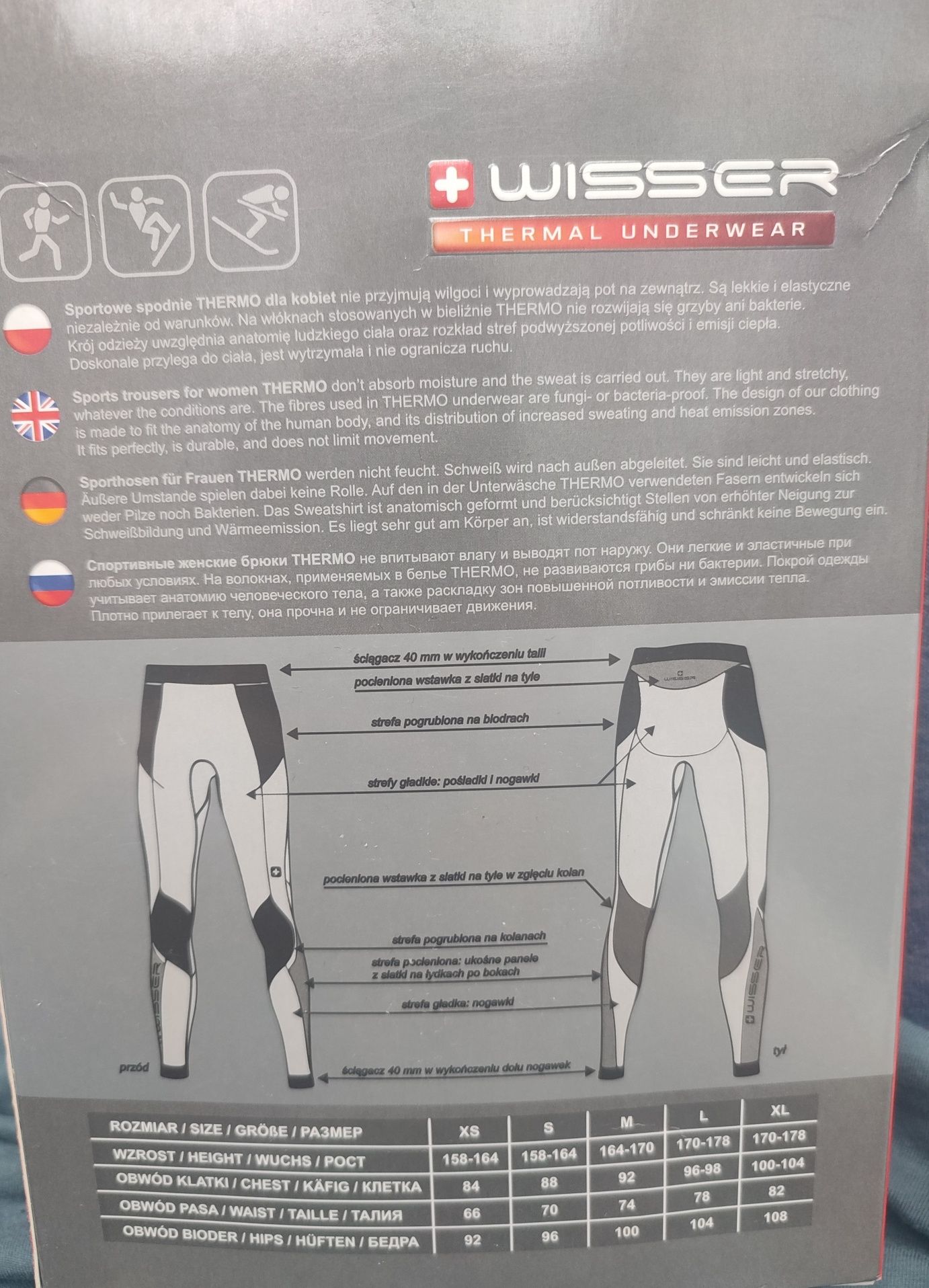 Sportowe spodnie Termoaktywne dla kobiet XS (XXS)