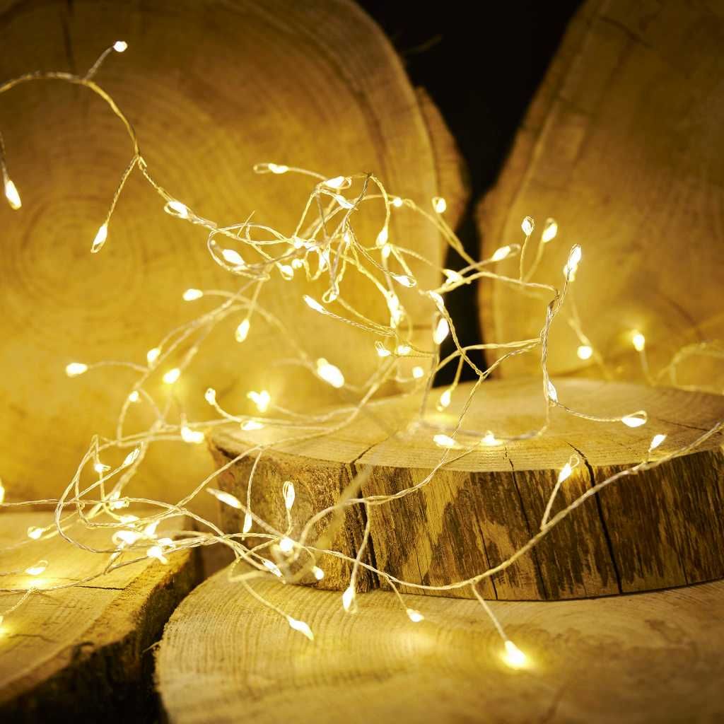 Lampki LED łańcuch druciki girlanda sopelki ślub wesele 6m 200LED