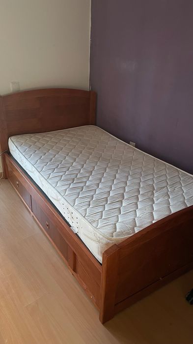Cama completa + colchão 110x200
