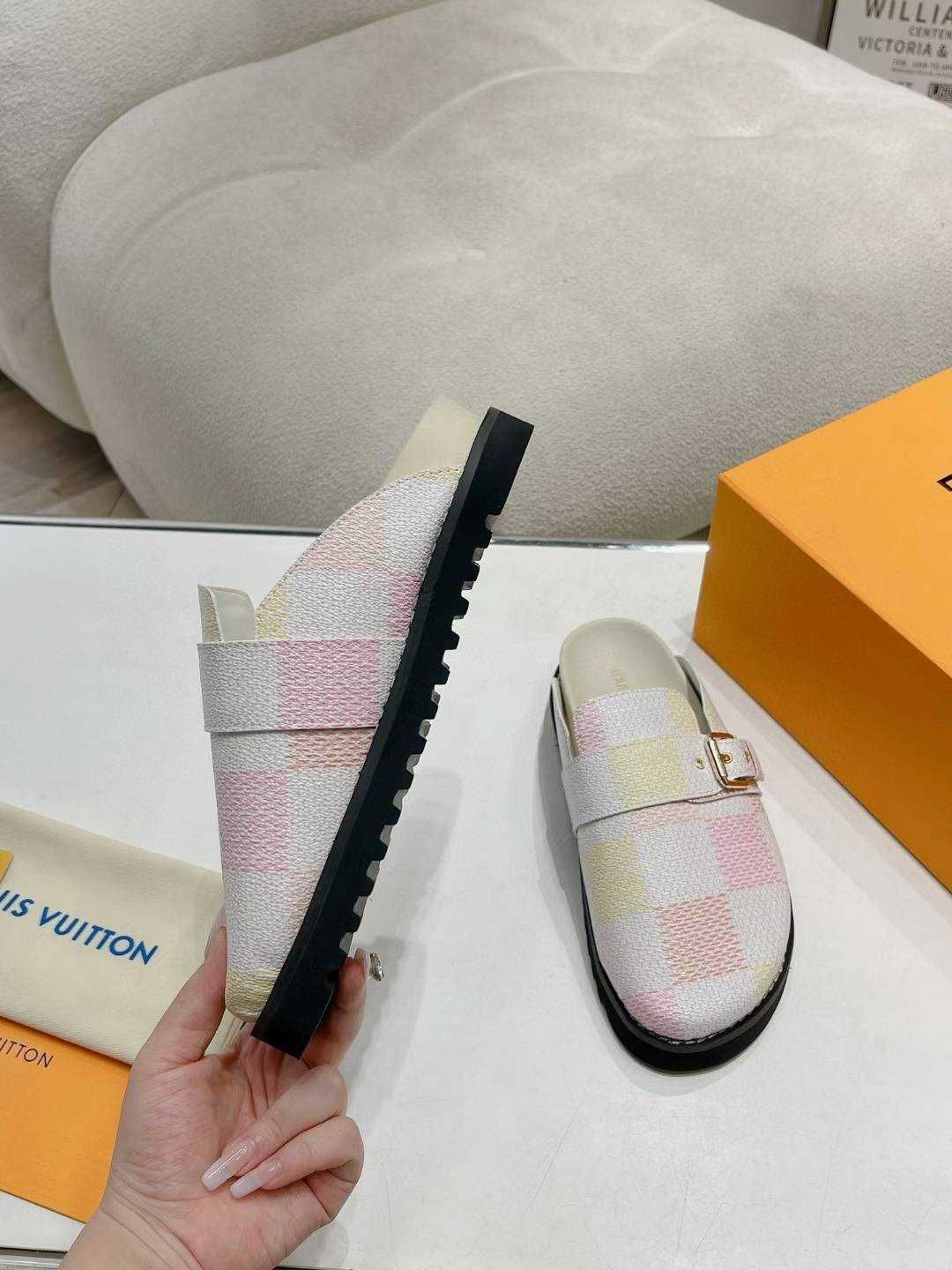 Louis Vuitton Buty, sandaly klapki, skora 180201