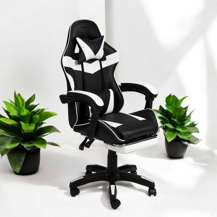 Геймерське крісло Virgo Vecotti GT Чорно-біле