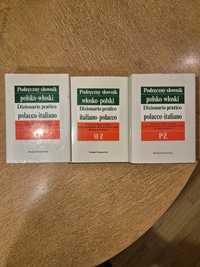 Słownik polsko-włoski, 3 szt!
