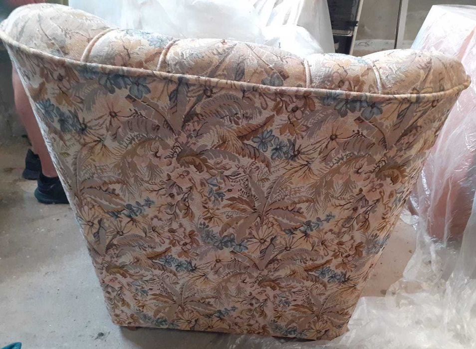 Cadeirão sofá florido- par