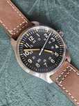 Tandorio 39mm, WR200m, stal 316L, automat nh35 , szafir, pasek skóra