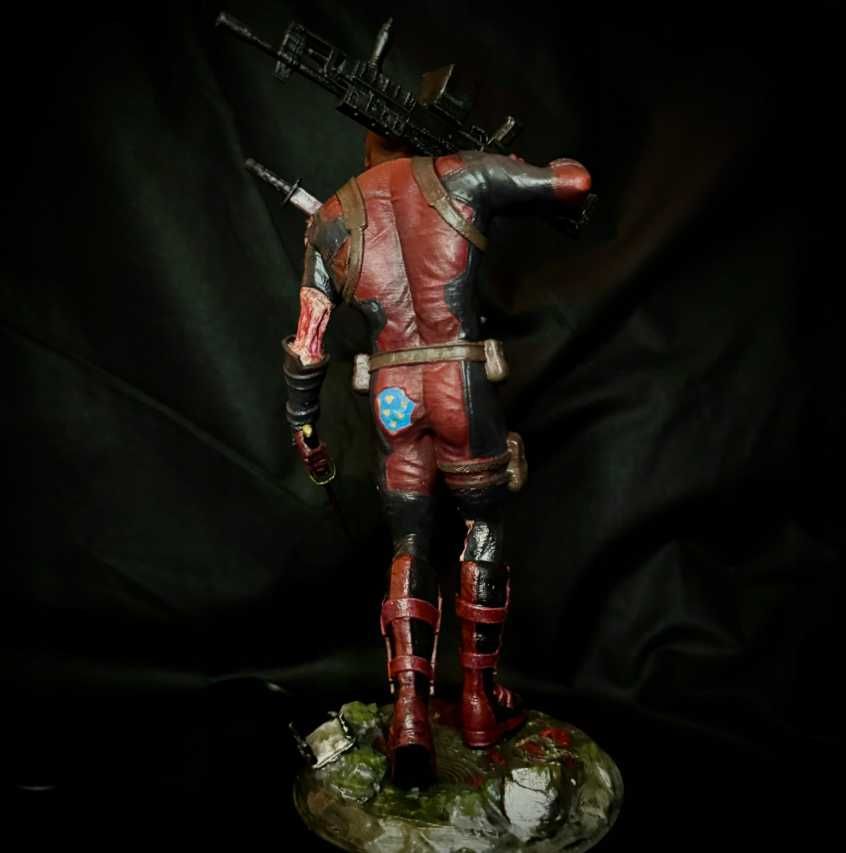Figurka Deadpool, Marvel, Druk 3D, Ręcznie Malowana, 23cm
