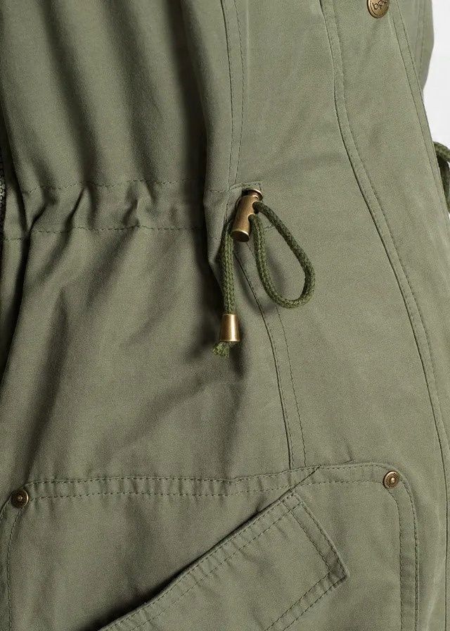 B.P.C parka ciążowa przejściowa oliwkowa z panelem dla dziecka 38.