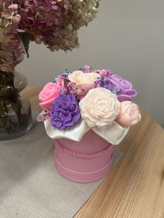 Mydlany bukiet | Flower Box | Upominek