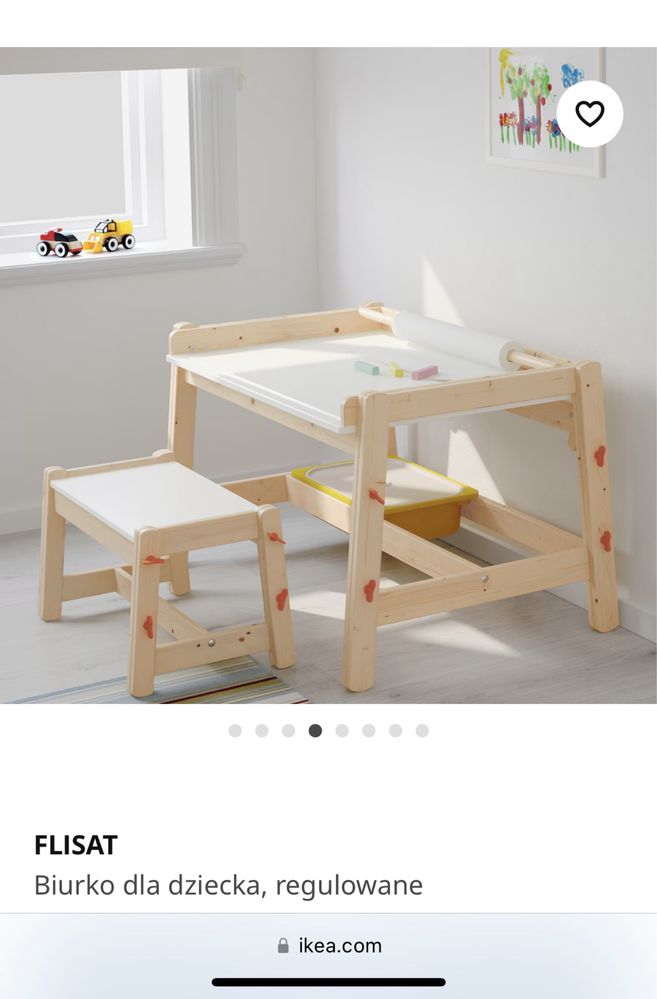 Zestaw biurko Ikea Flisat