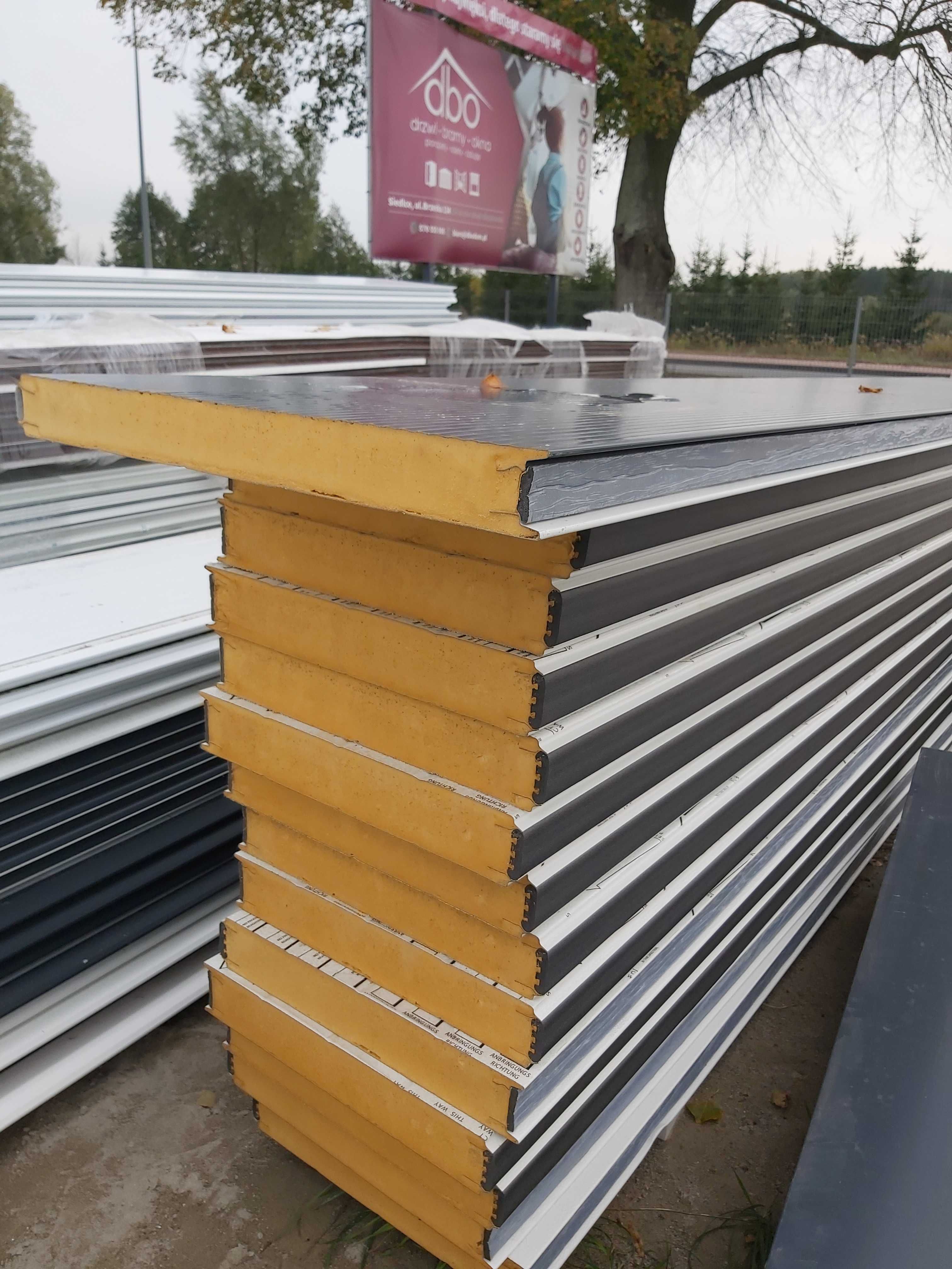 Płyta warstwowa 40mm/RAL 7016,9002,9006,9007 II gat NOWA