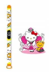 Zegarek Cyfrowy Led Hello Kitty Żółty
