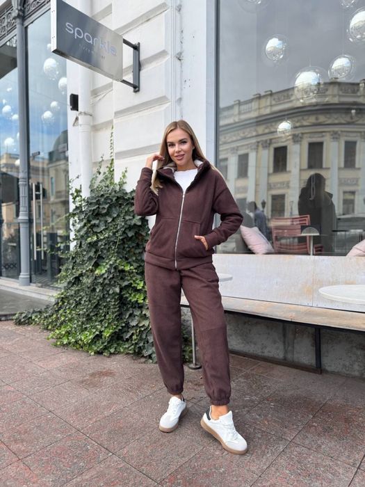 Вельветовий костюм на хутрі